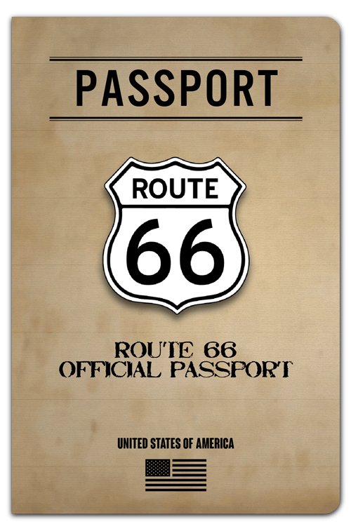 Official Route 66 Passport (Aged-Looking cover) MyRoute66Passport.com (USA)